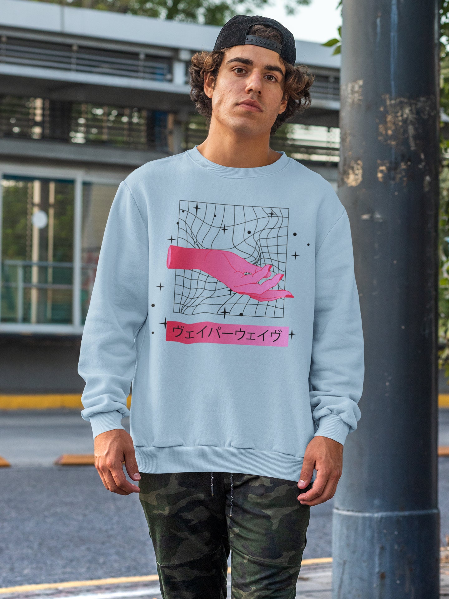 Vaporwave Japanese Kanji Art Unisex Sweatshirt Vaporwave Japanese Kanji Art Unisex Sweatshirt