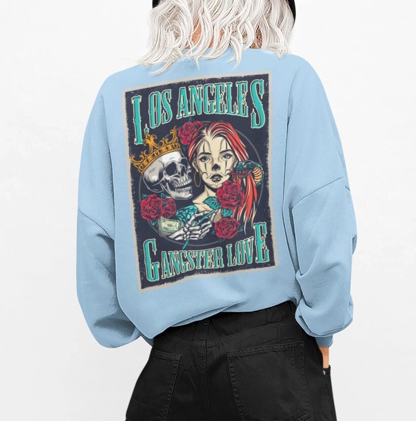 Vintage Art Los Angeles Ganster Love Unisex Sweatshirt Vintage Art Los Angeles Ganster Love Unisex Sweatshirt
