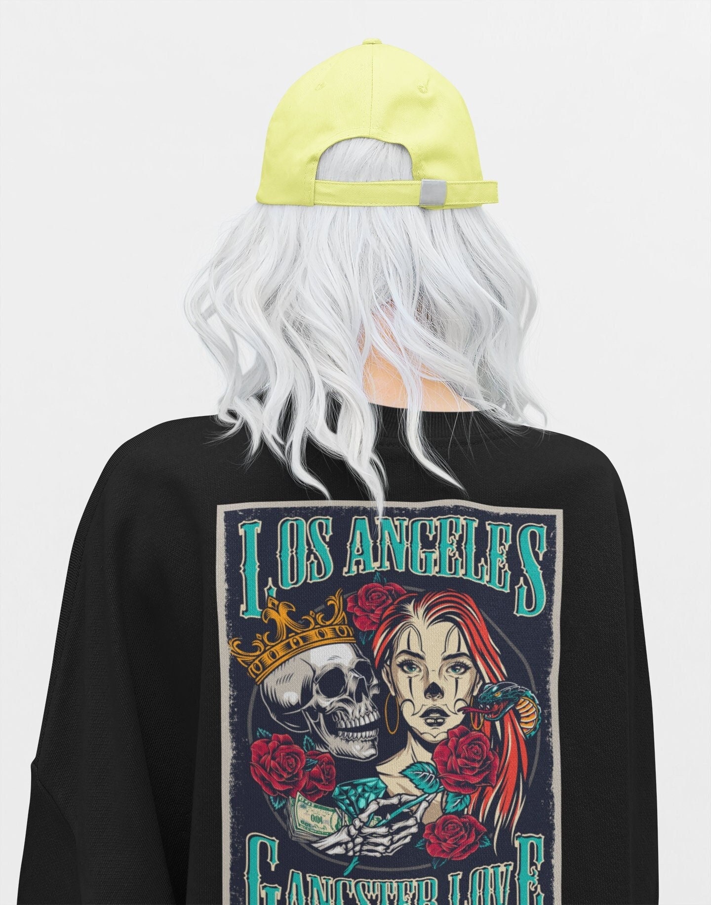 Vintage Art Los Angeles Ganster Love Unisex Sweatshirt Vintage Art Los Angeles Ganster Love Unisex Sweatshirt