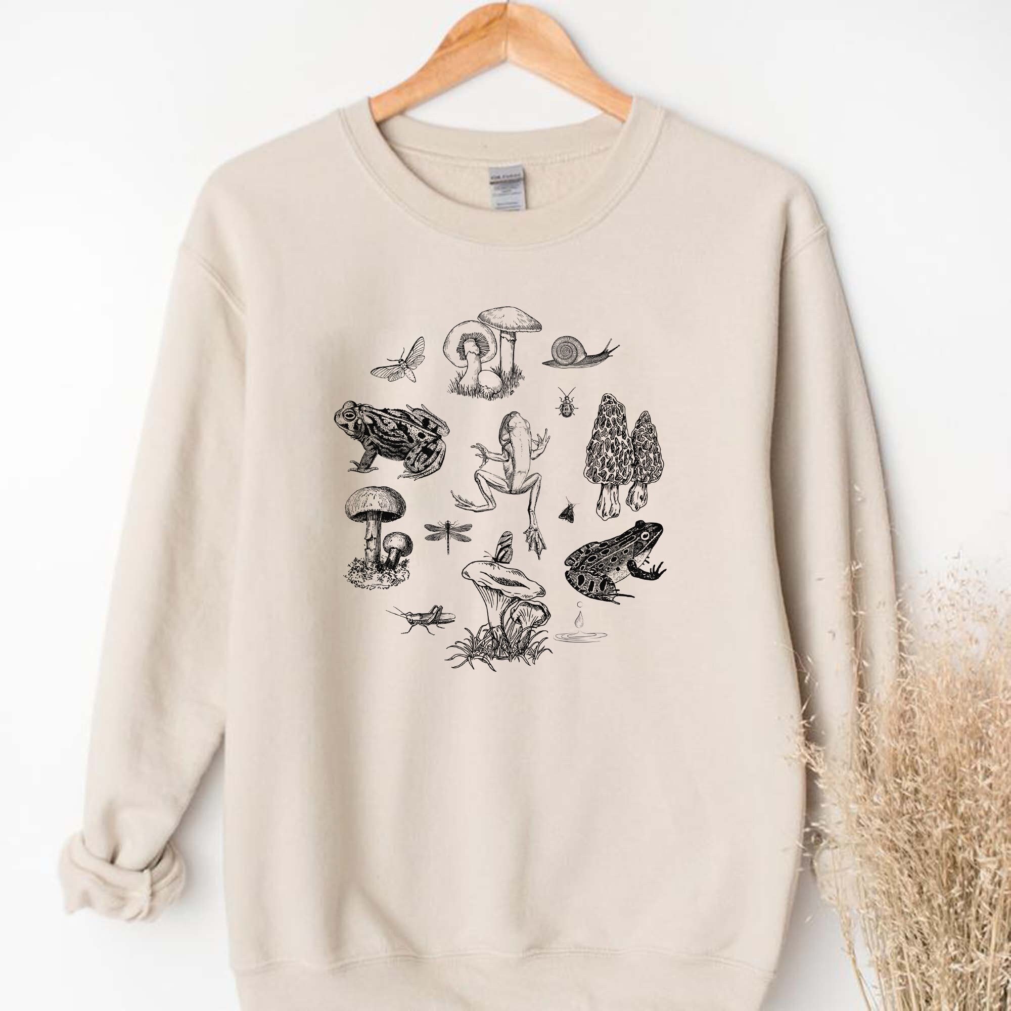 Vintage Mushroom Frog Forest Floor Unisex Sweatshirt Vintage Mushroom Frog Forest Floor Unisex Sweatshirt