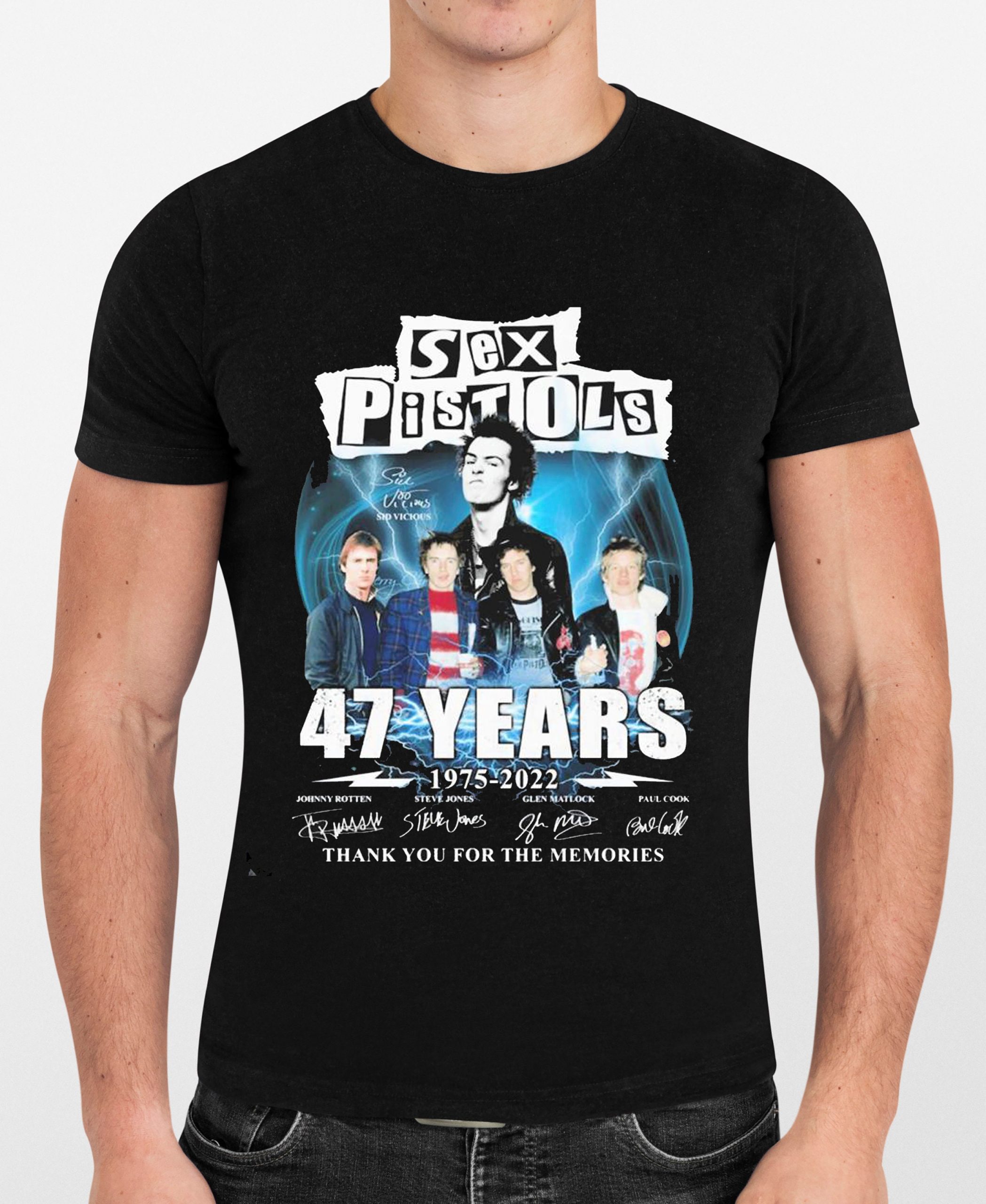 Vintage Sex Pistols 47 Years 1975 2022 Signatures Thank You For The Memories Unisex T-Shirt Vintage Sex Pistols 47 Years 1975 2022 Signatures Thank You For The Memories Unisex T-Shirt