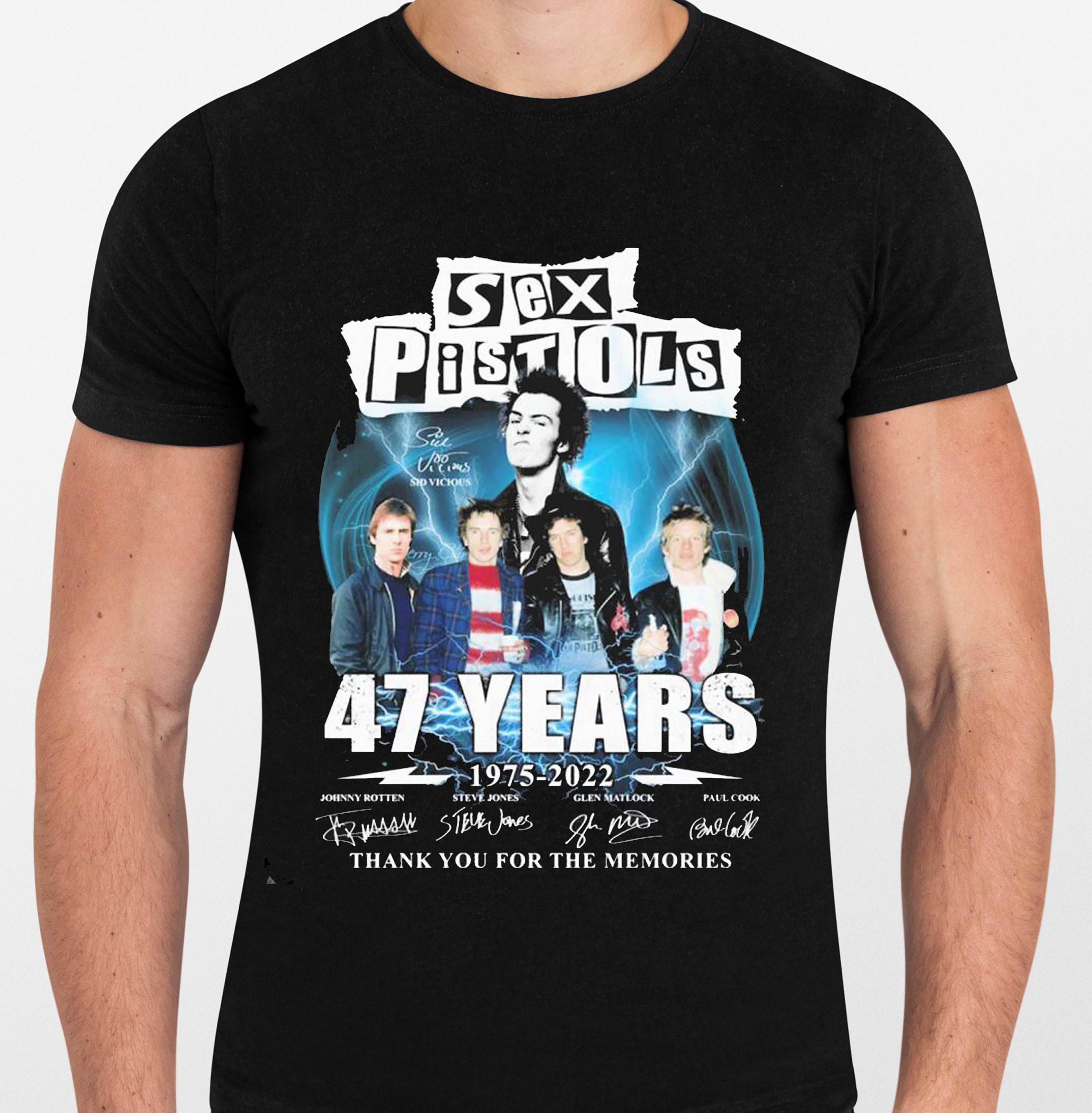 Vintage Sex Pistols 47 Years 1975 2022 Signatures Thank You For The Memories Unisex T-Shirt Vintage Sex Pistols 47 Years 1975 2022 Signatures Thank You For The Memories Unisex T-Shirt