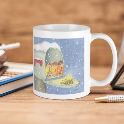 Warm Snowy Snuggle Premium Sublime Ceramic Coffee Mug White