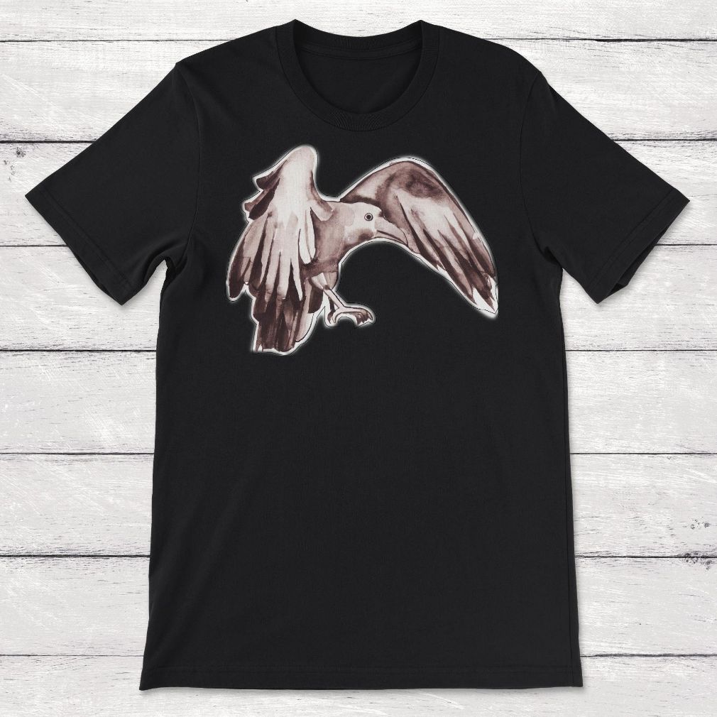 Watercolor Raven Flying Unisex T-Shirt Watercolor Raven Flying Unisex T-Shirt