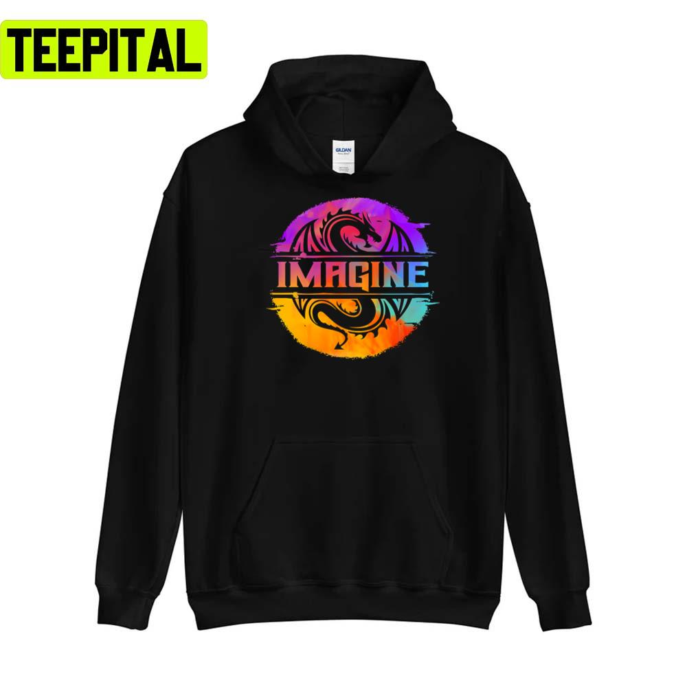 Watercolour Graphic Dragon Imagine Dragon Unisex T-Shirt Watercolour Graphic Dragon Imagine Dragon Unisex T-Shirt