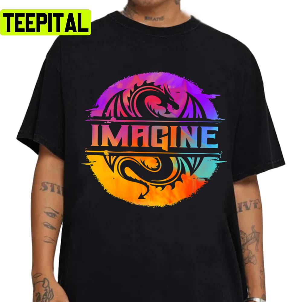 Watercolour Graphic Dragon Imagine Dragon Unisex T-Shirt Watercolour Graphic Dragon Imagine Dragon Unisex T-Shirt