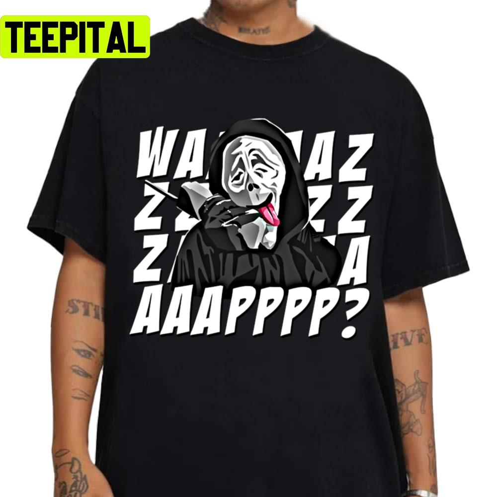 Wazzzaapp Ghostface Scream Design Unisex T-Shirt Wazzzaapp Ghostface Scream Design Unisex T-Shirt