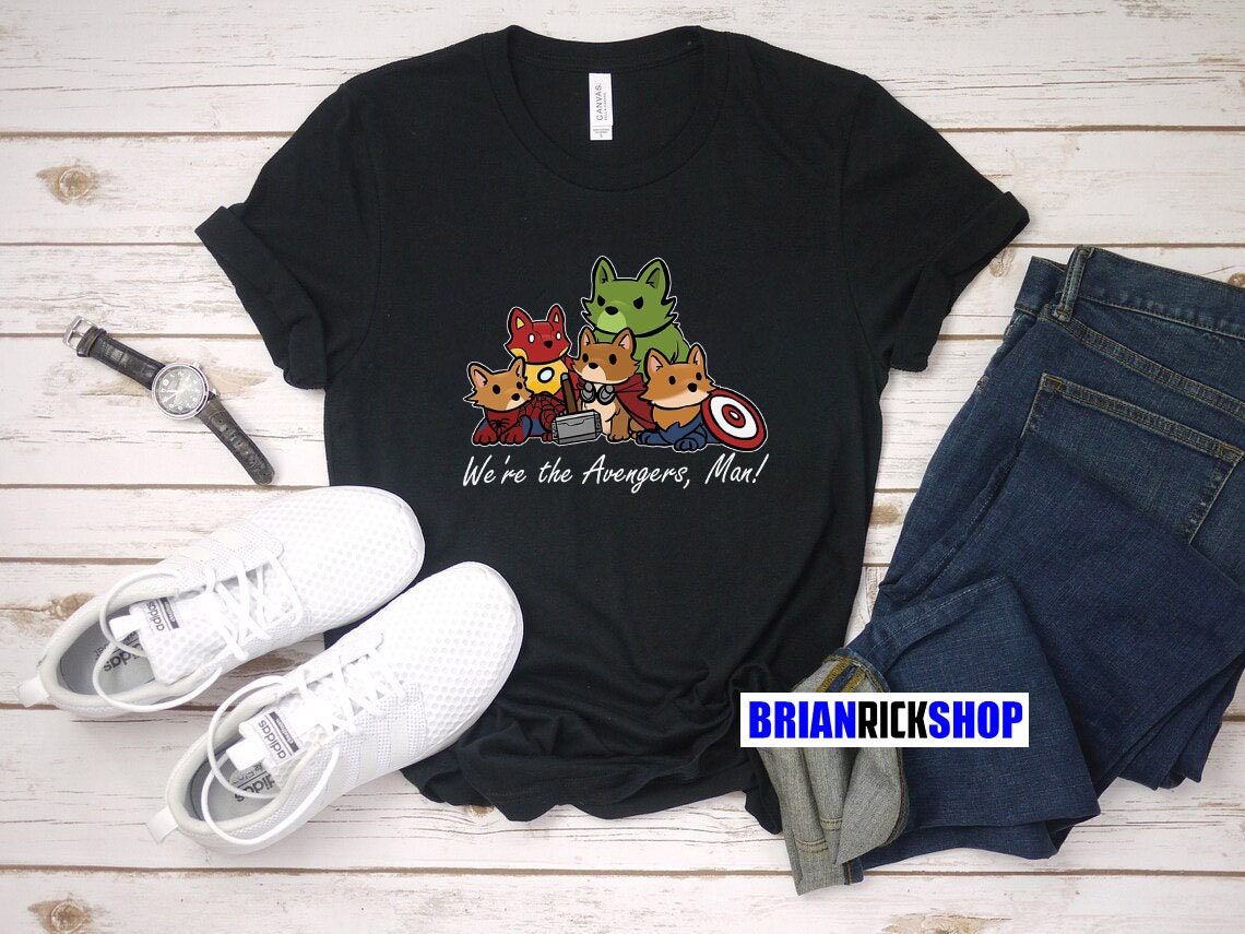 We're The Avengers Man Corgi Avengers Unisex T-Shirt We're The Avengers Man Corgi Avengers Unisex T-Shirt
