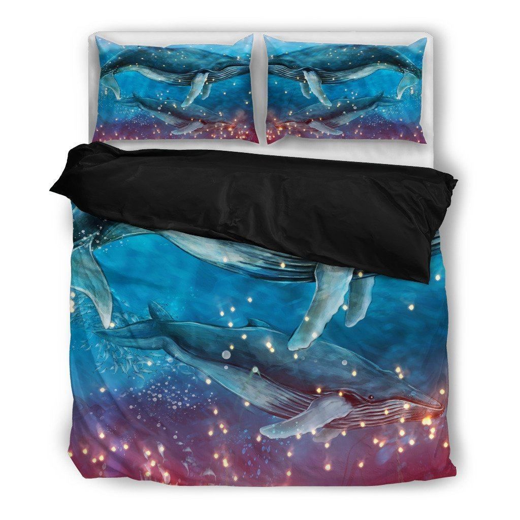 Whales Star Lights Cotton Bedding Sets Whales Star Lights Cotton Bedding Sets