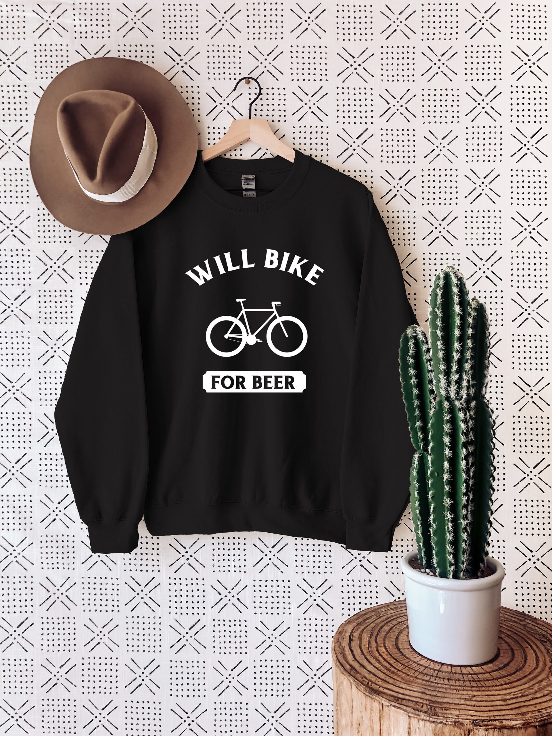 Will Bike For Beer Unisex Sweatshirt Will Bike For Beer Unisex Sweatshirt