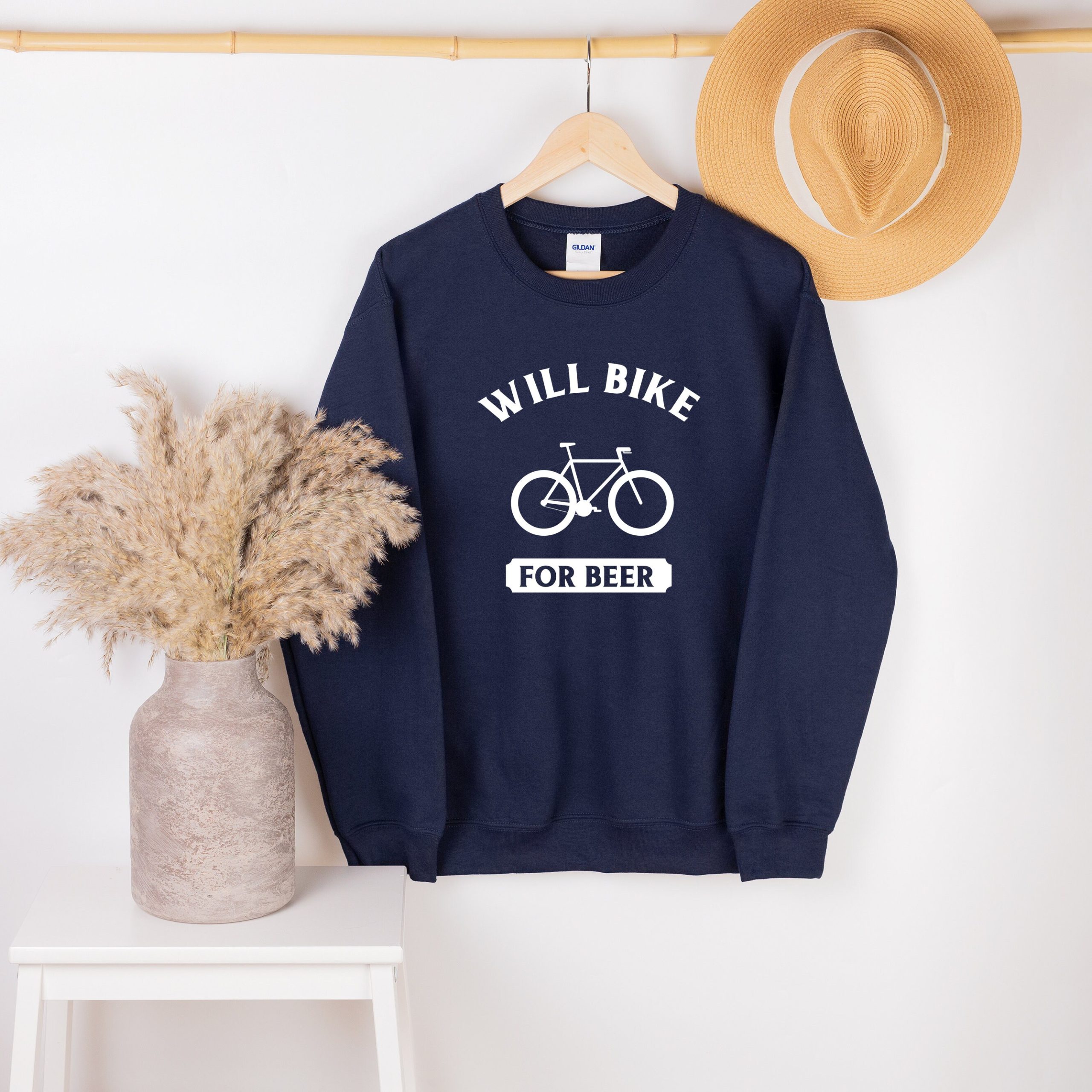 Will Bike For Beer Unisex Sweatshirt Will Bike For Beer Unisex Sweatshirt