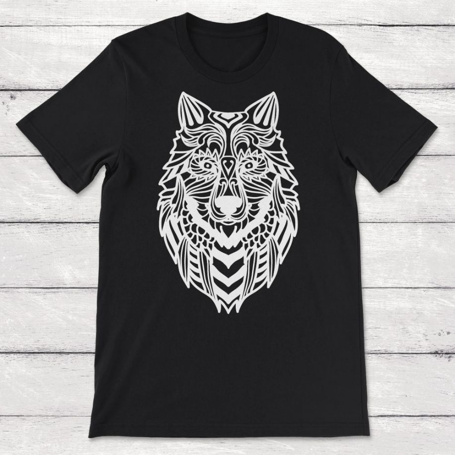 Zentangle Wolf Unisex T-Shirt Zentangle Wolf Unisex T-Shirt