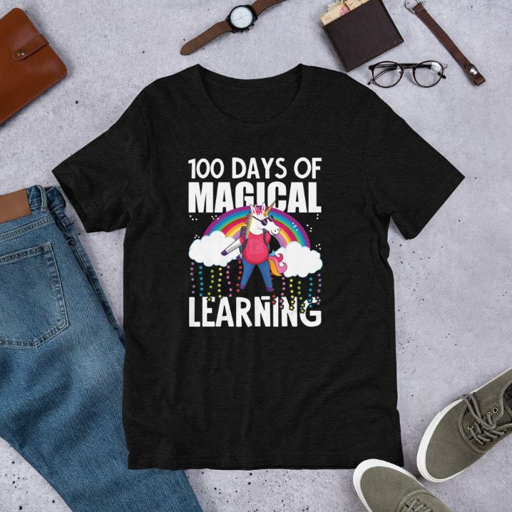 100 Magical Days of Learning Flossing Unicorn Lover T-Shirt 100 Magical Days of Learning Flossing Unicorn Lover T-Shirt