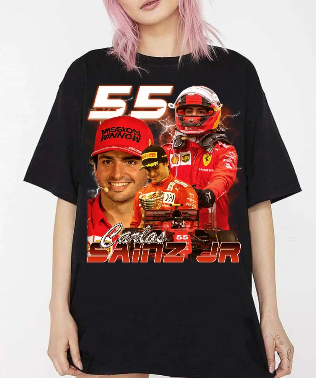 55 Carlos Sainz Jr Racer Unisex T-Shirt 55 Carlos Sainz Jr Racer Unisex T-Shirt