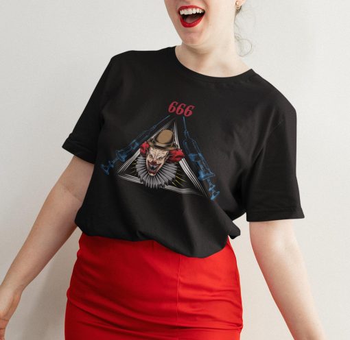 666 Pennywise Vaccine Pennywise Horror Movie Horror Characters Stephen King Halloween Unisex T-Shirt