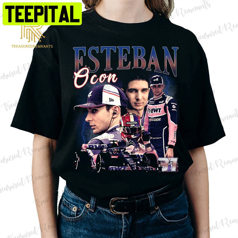 90s Vintage Esteban Ocon Racing Unisex T-Shirt 90s Vintage Esteban Ocon Racing Unisex T-Shirt