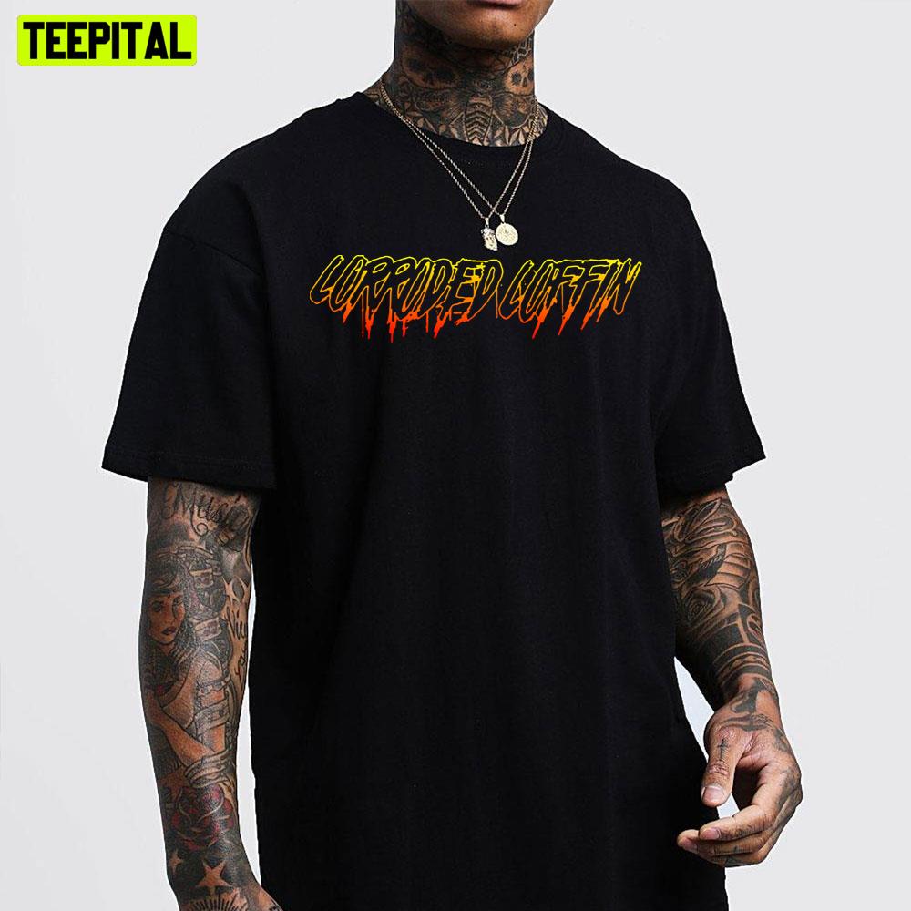Gradient Corroded Coffin Eddie Munson Stranger Things 4 Unisex T-Shirt Gradient Corroded Coffin Eddie Munson Stranger Things 4 Unisex T-Shirt