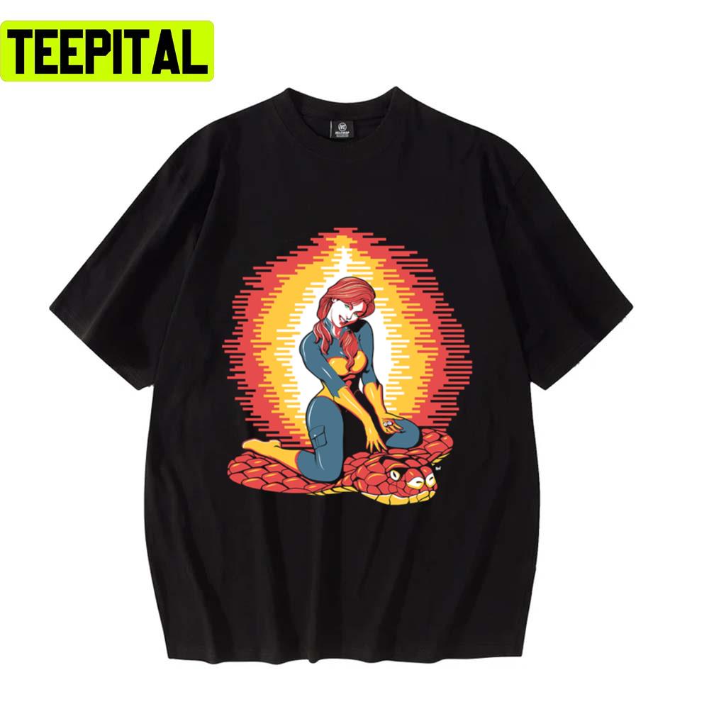 A Real American Pinup Colored Design Unsex T-Shirt A Real American Pinup Colored Design Unsex T-Shirt