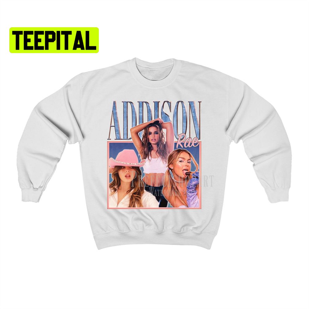 Addison Rae Retro Vintage Art Unisex Sweatshirt Addison Rae Retro Vintage Art Unisex Sweatshirt