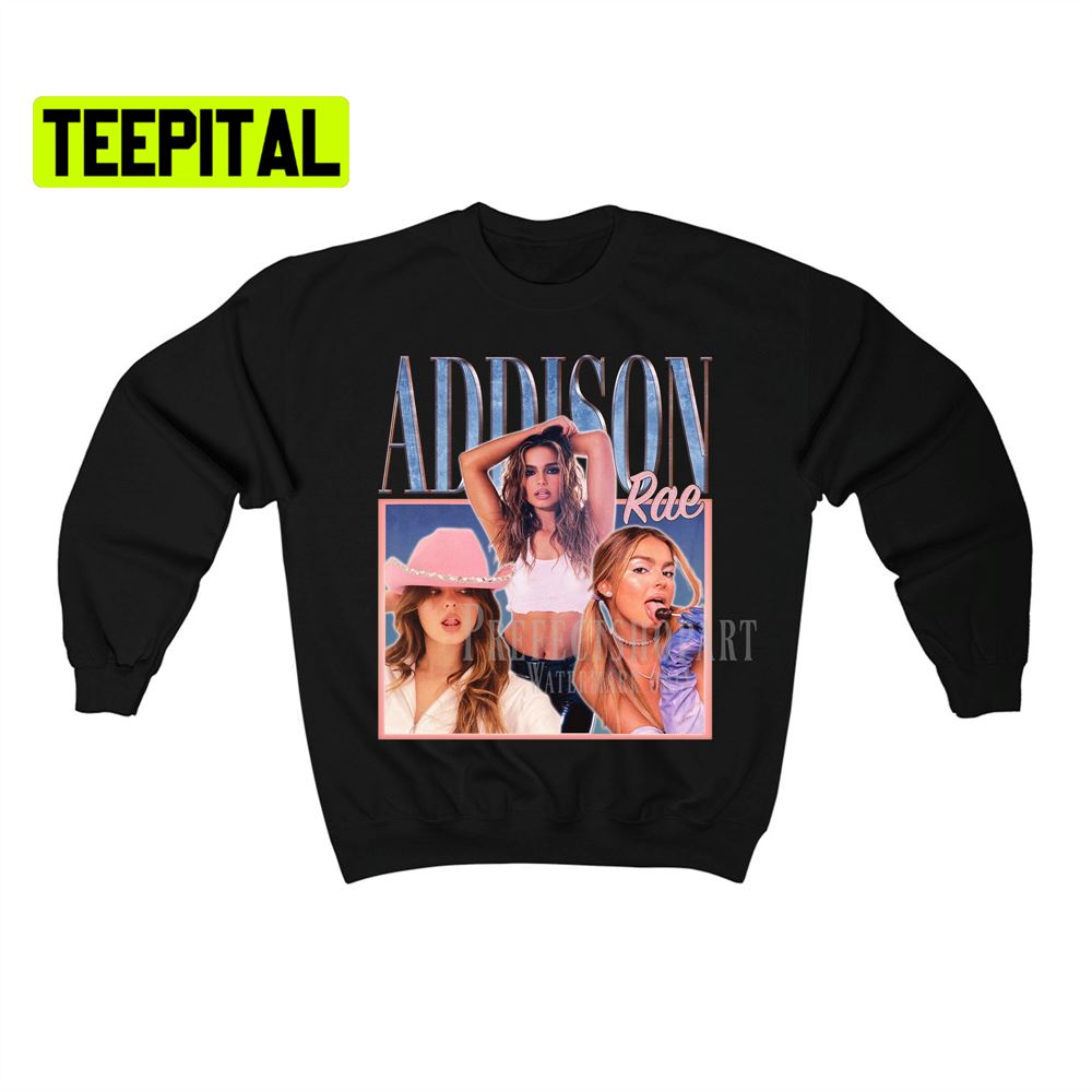 Addison Rae Retro Vintage Art Unisex Sweatshirt Addison Rae Retro Vintage Art Unisex Sweatshirt