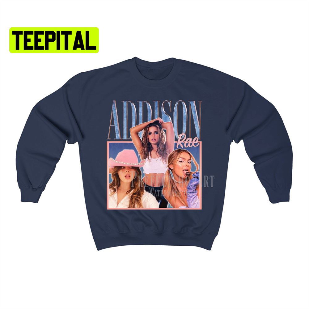 Addison Rae Retro Vintage Art Unisex Sweatshirt Addison Rae Retro Vintage Art Unisex Sweatshirt