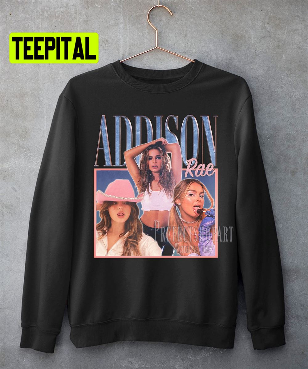 Addison Rae Retro Vintage Art Unisex Sweatshirt Addison Rae Retro Vintage Art Unisex Sweatshirt