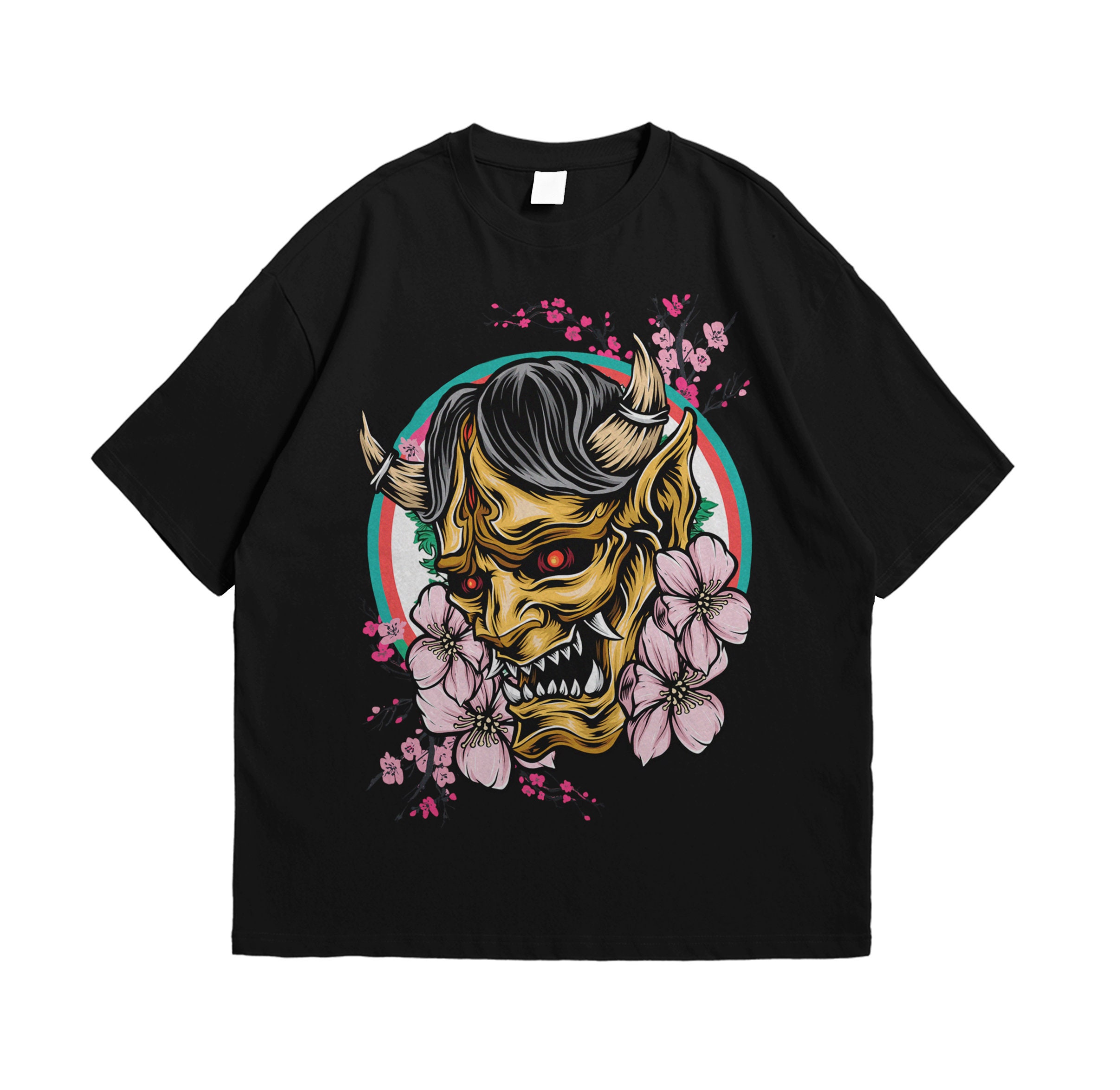 Aesthetic Illustration Oni Japanese Urban Unisex T-Shirt Aesthetic Illustration Oni Japanese Urban Unisex T-Shirt