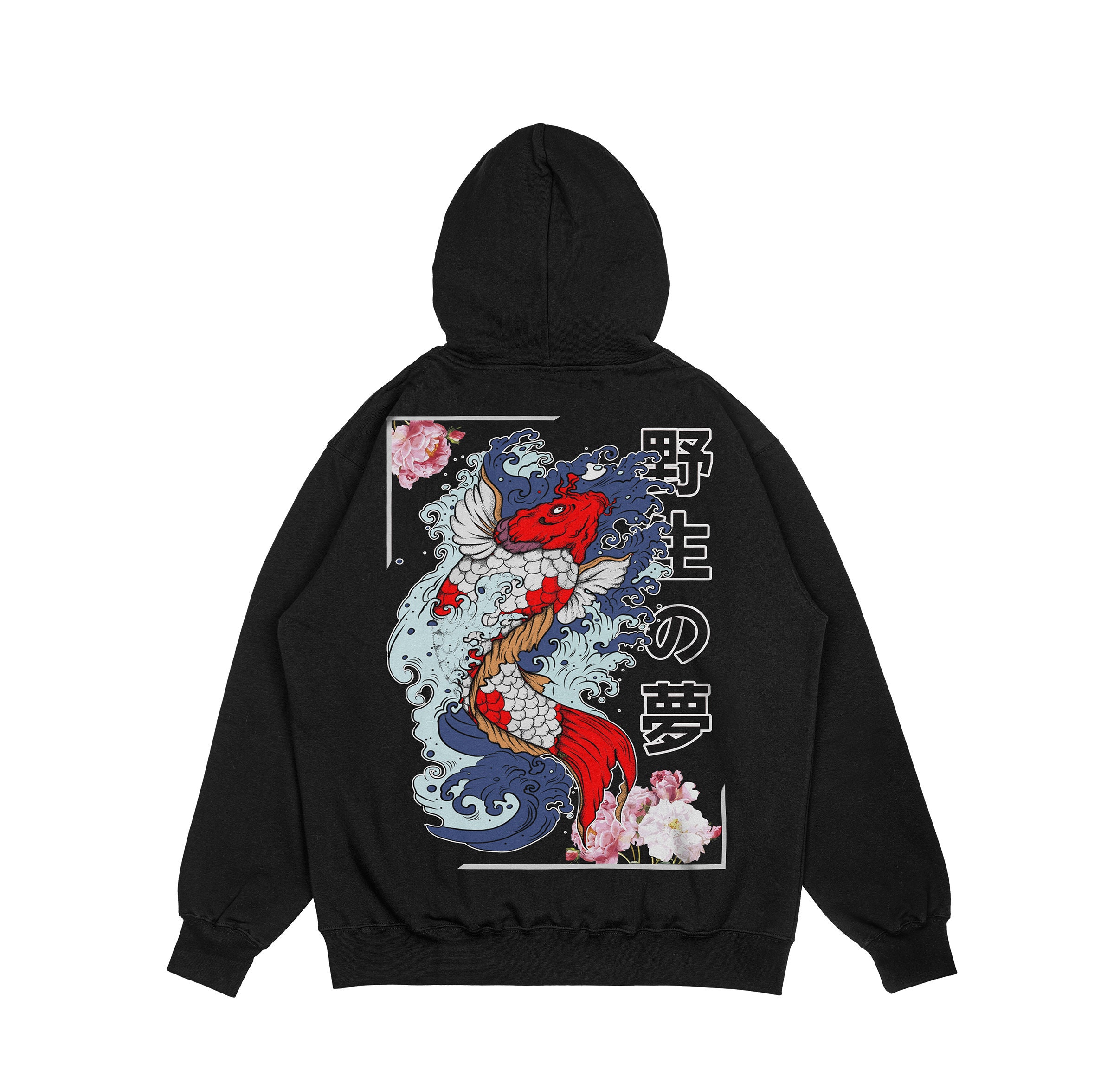 Aesthetic Koi Fish Japanese Harajuku Graphic Pullover Hoodie Aesthetic Koi Fish Japanese Harajuku Graphic Pullover Hoodie