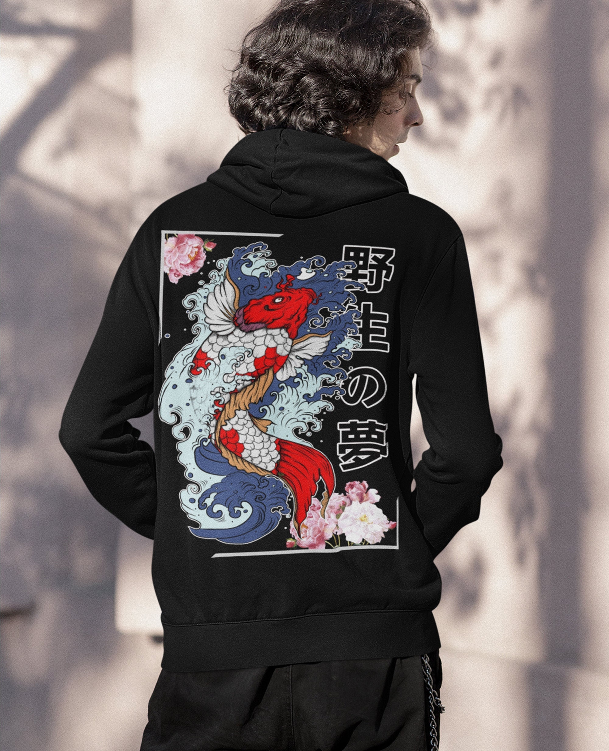 Aesthetic Koi Fish Japanese Harajuku Graphic Pullover Hoodie Aesthetic Koi Fish Japanese Harajuku Graphic Pullover Hoodie
