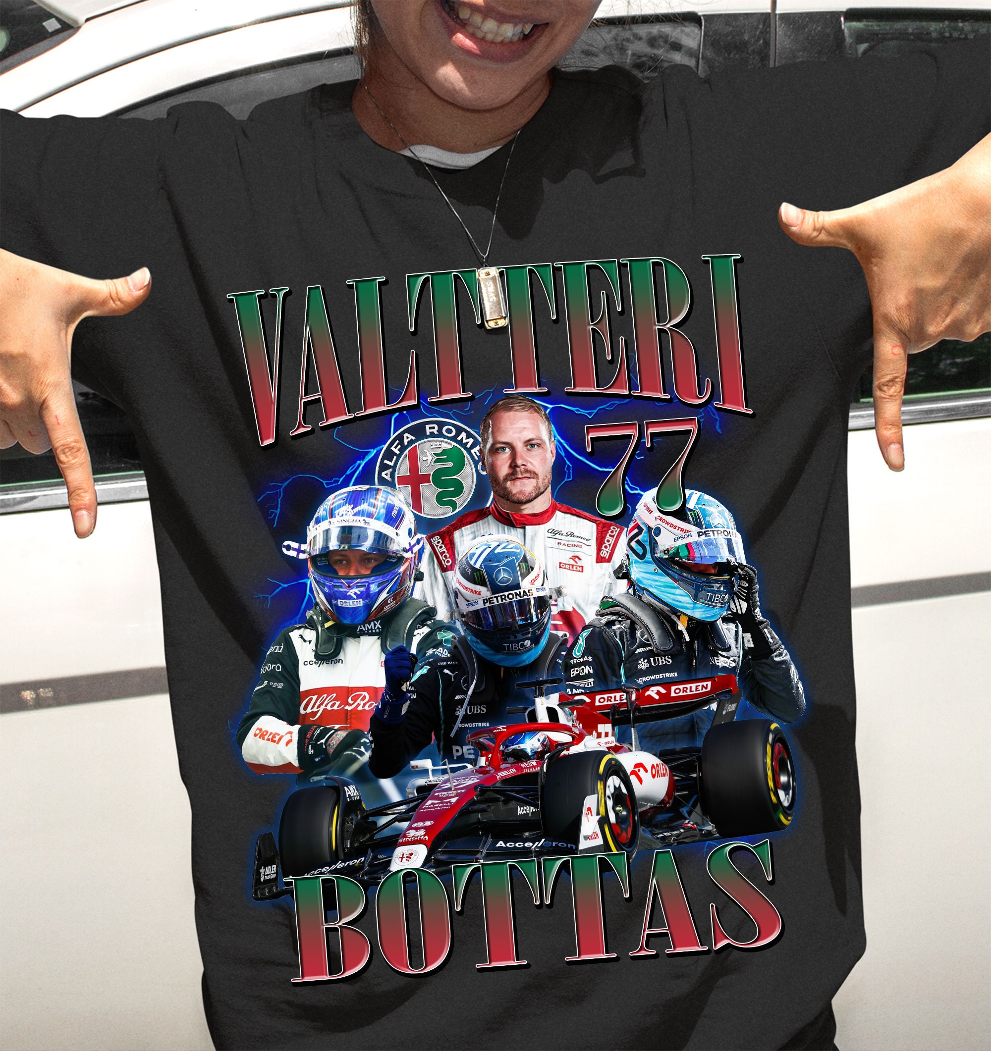 Alfa Romeo Valtteri Bottas 77 Driver Championship Nascar Racing Formula 1 F1 Shirt Alfa Romeo Valtteri Bottas 77 Driver Championship Nascar Racing Formula 1 F1 Shirt