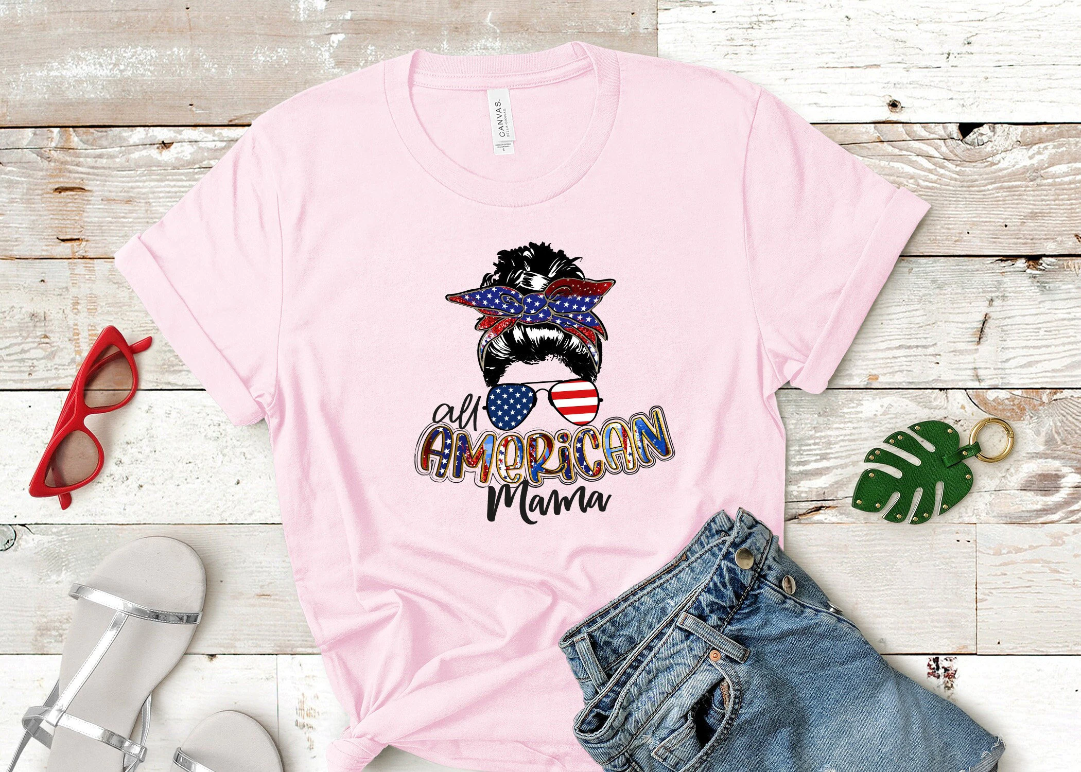 All American Mama Independence Day 4th Of July Unisex T-Shirt All American Mama Independence Day 4th Of July Unisex T-Shirt