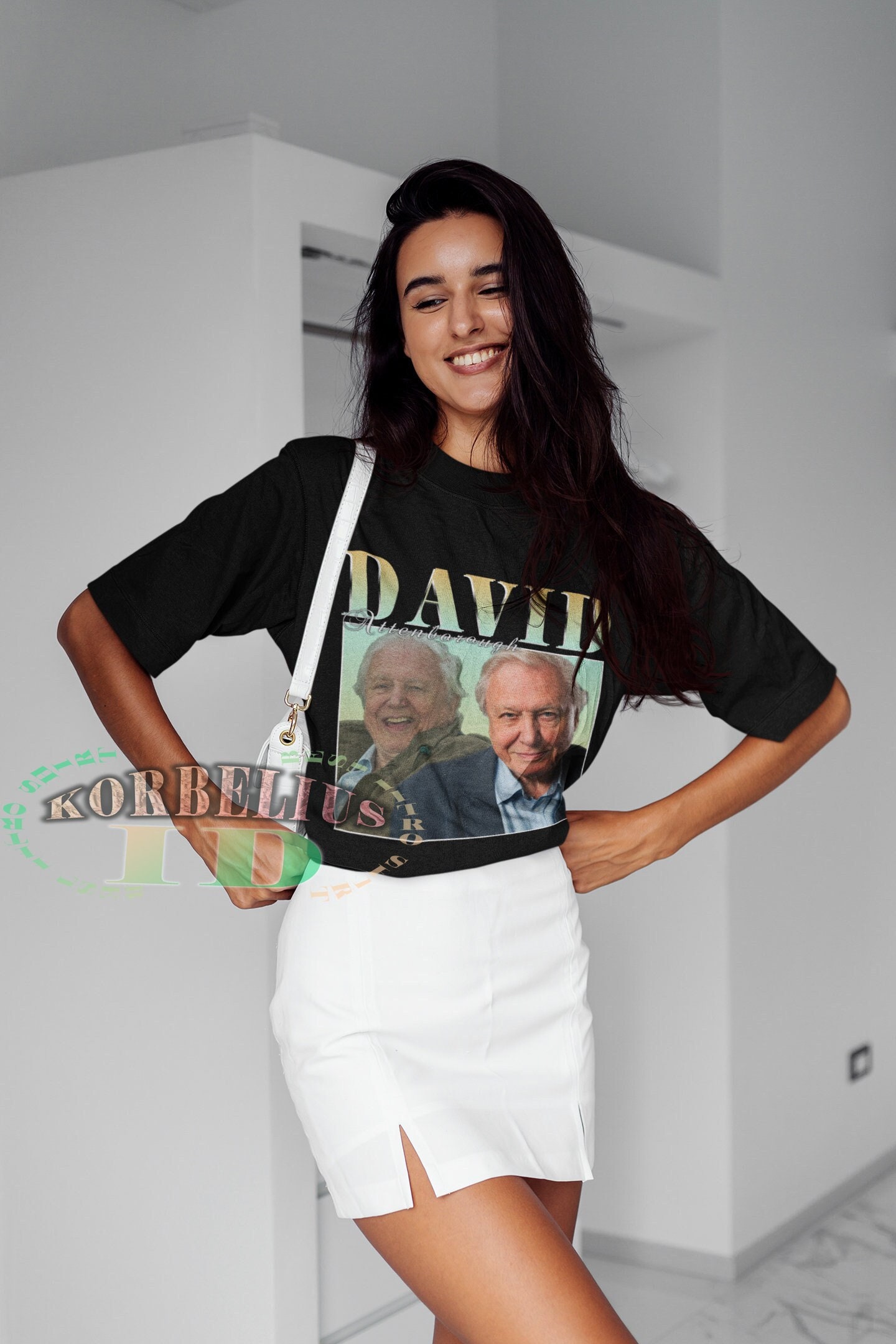 Art David Attenborough Retro Portrait Unisex T-Shirt Art David Attenborough Retro Portrait Unisex T-Shirt