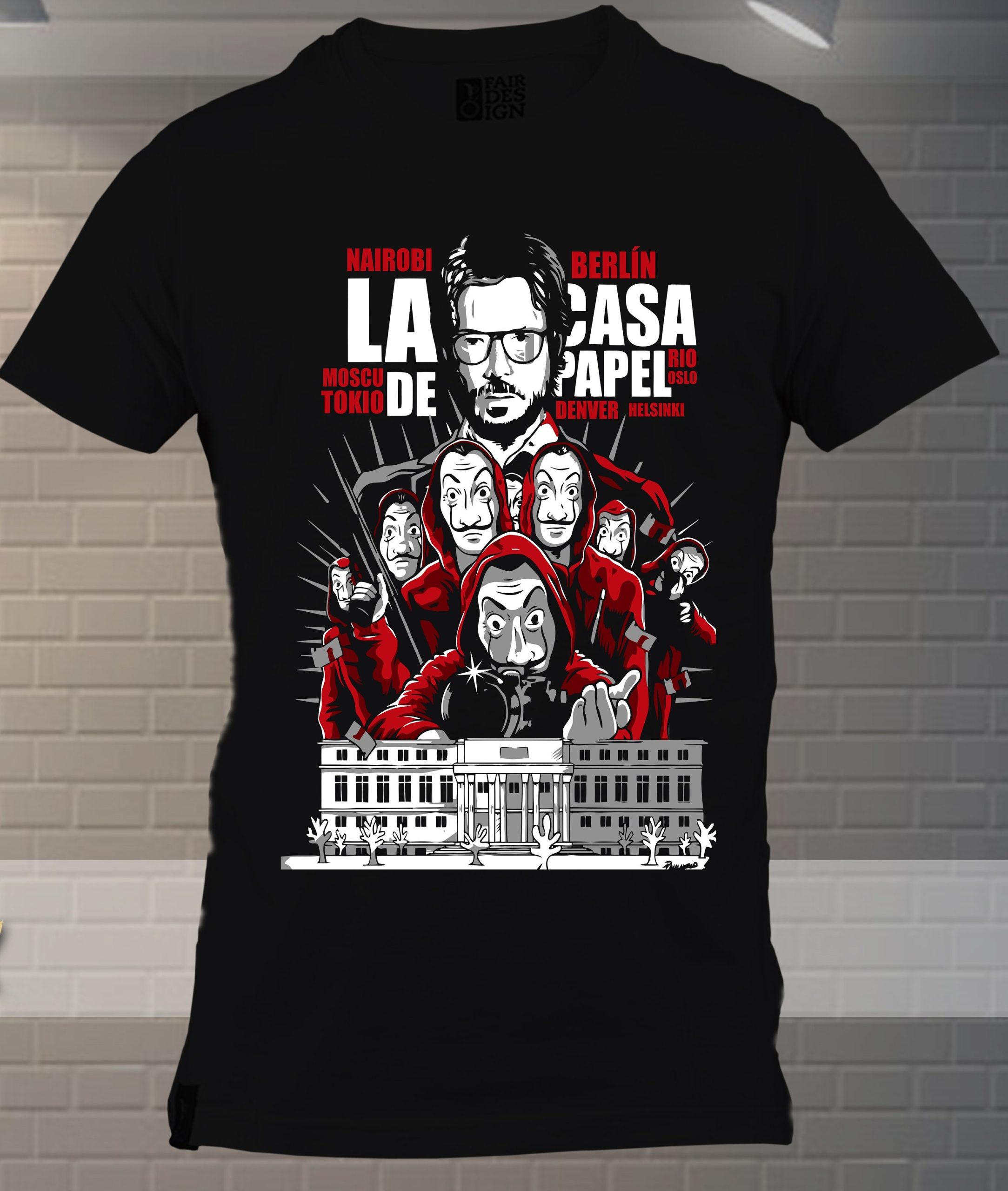 Art Mask La Casa Depapel Movie Unisex T-Shirt Art Mask La Casa Depapel Movie Unisex T-Shirt