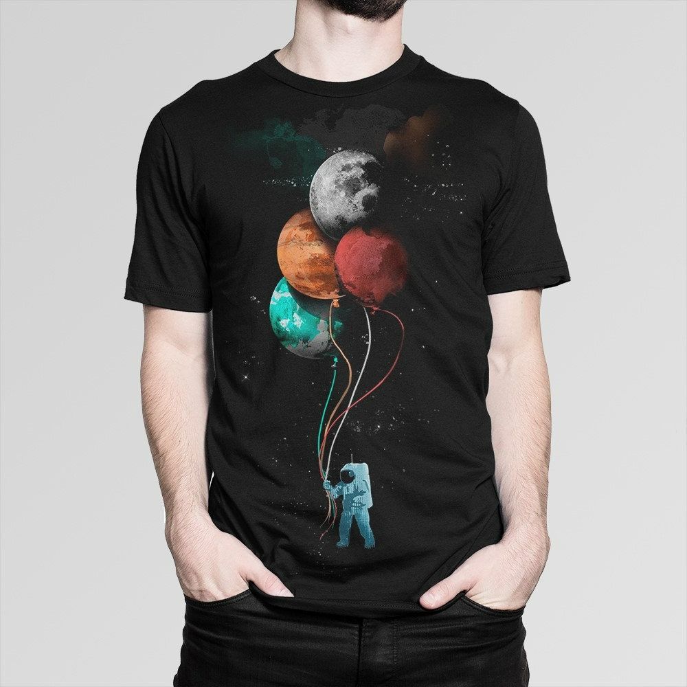 Astronaut with Planet Ballons T-Shirt Astronaut with Planet Ballons T-Shirt