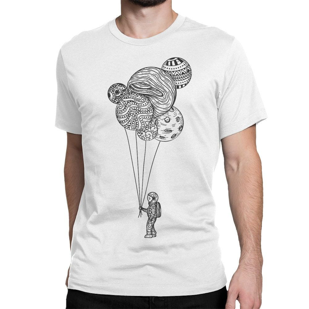 Astronaut with Planets Balloons T-Shirt Astronaut with Planets Balloons T-Shirt