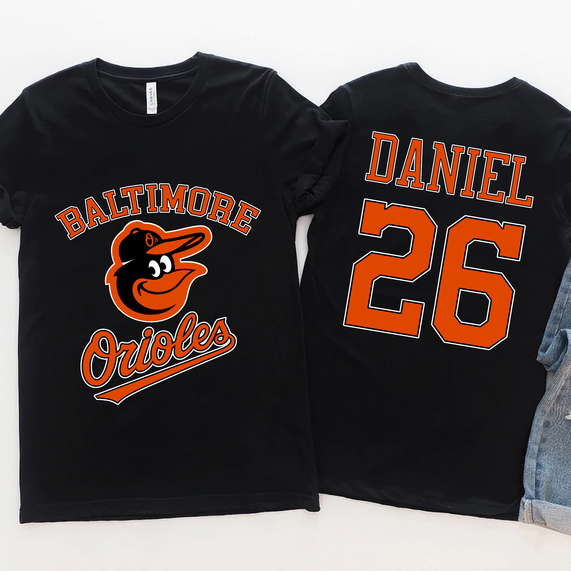 Baltimore Orioles Mlb Orioles Sports Front Back Customized Text Number Unisex T-Shirt Baltimore Orioles Mlb Orioles Sports Front Back Customized Text Number Unisex T-Shirt