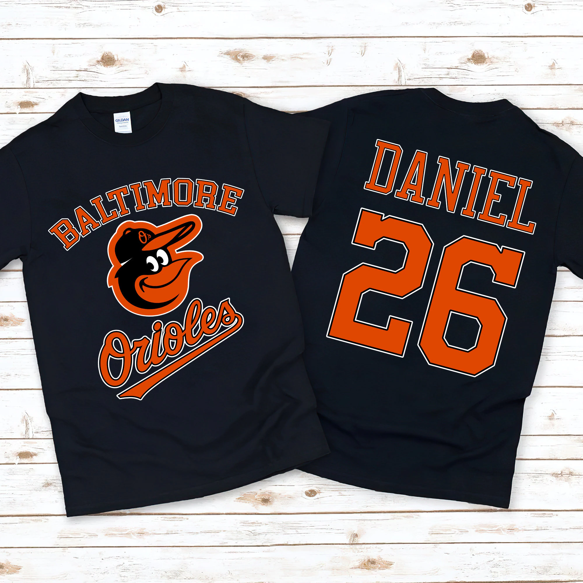 Baltimore Orioles Mlb Orioles Sports Front Back Customized Text Number Unisex T-Shirt Baltimore Orioles Mlb Orioles Sports Front Back Customized Text Number Unisex T-Shirt