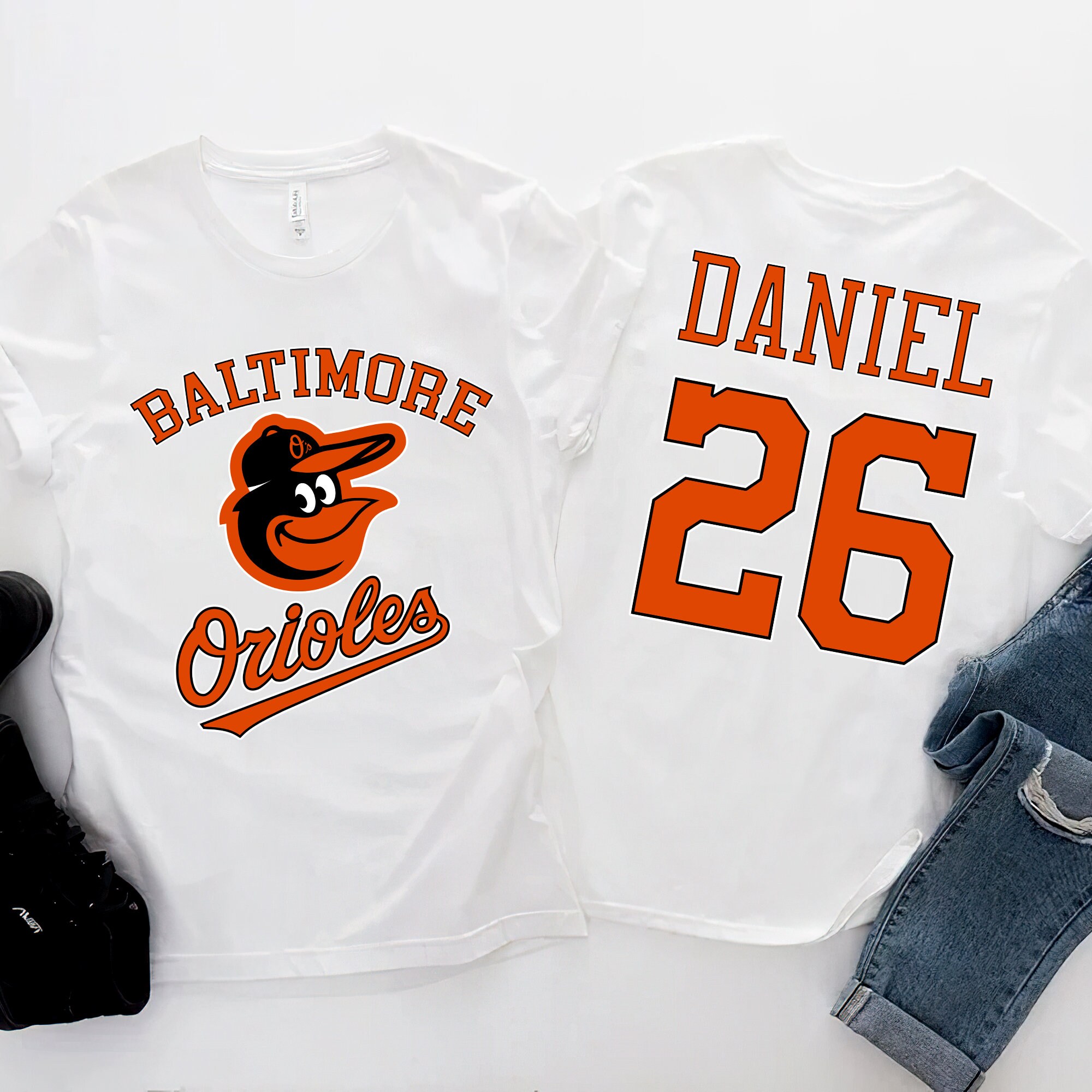 Baltimore Orioles Mlb Orioles Sports Front Back Customized Text Number Unisex T-Shirt Baltimore Orioles Mlb Orioles Sports Front Back Customized Text Number Unisex T-Shirt