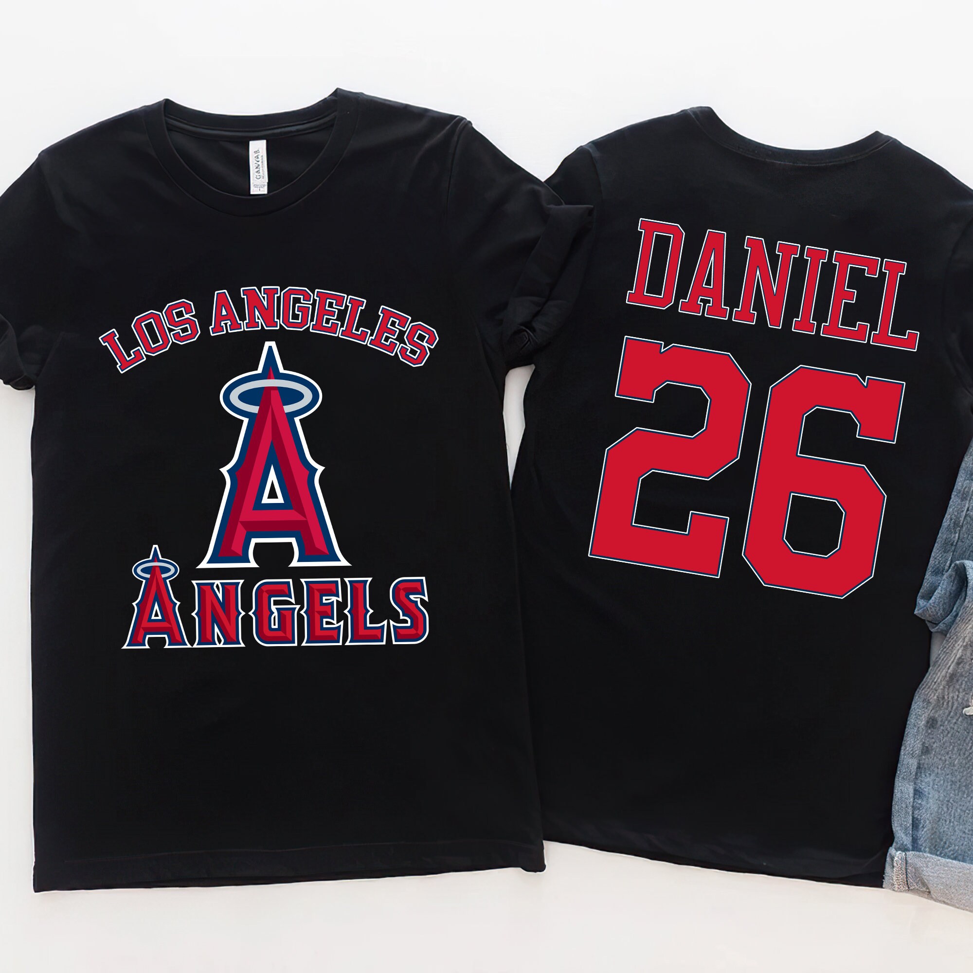 Baseball Mlb 2022 Customized Text Number Los Angeles Angels Unisex T-Shirt Baseball Mlb 2022 Customized Text Number Los Angeles Angels Unisex T-Shirt