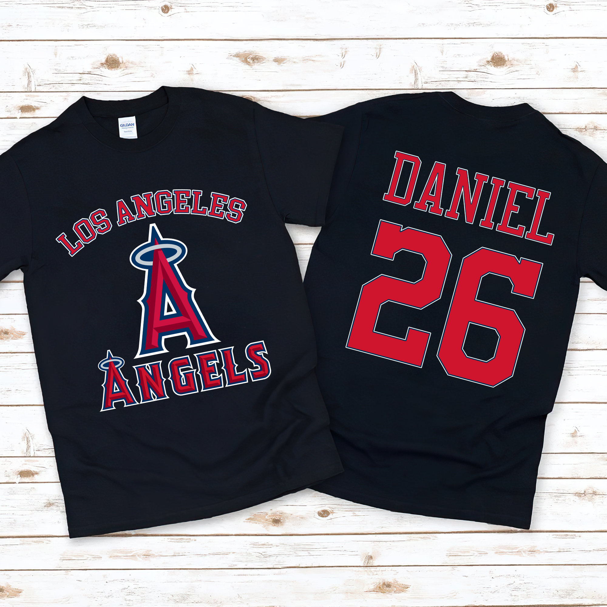 Baseball Mlb 2022 Customized Text Number Los Angeles Angels Unisex T-Shirt Baseball Mlb 2022 Customized Text Number Los Angeles Angels Unisex T-Shirt