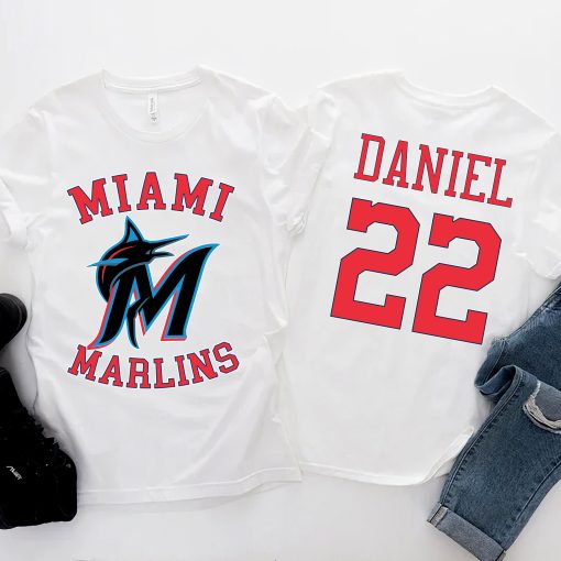 Baseball Mlb 2022 Miami Marlins Customized Text Number Unisex T-Shirt