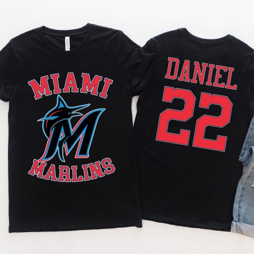Baseball Mlb 2022 Miami Marlins Customized Text Number Unisex T-Shirt