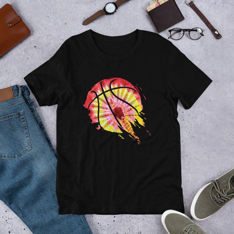 Basketball Tie Dye Rainbow Cool Hippie T-Shirt Basketball Tie Dye Rainbow Cool Hippie T-Shirt