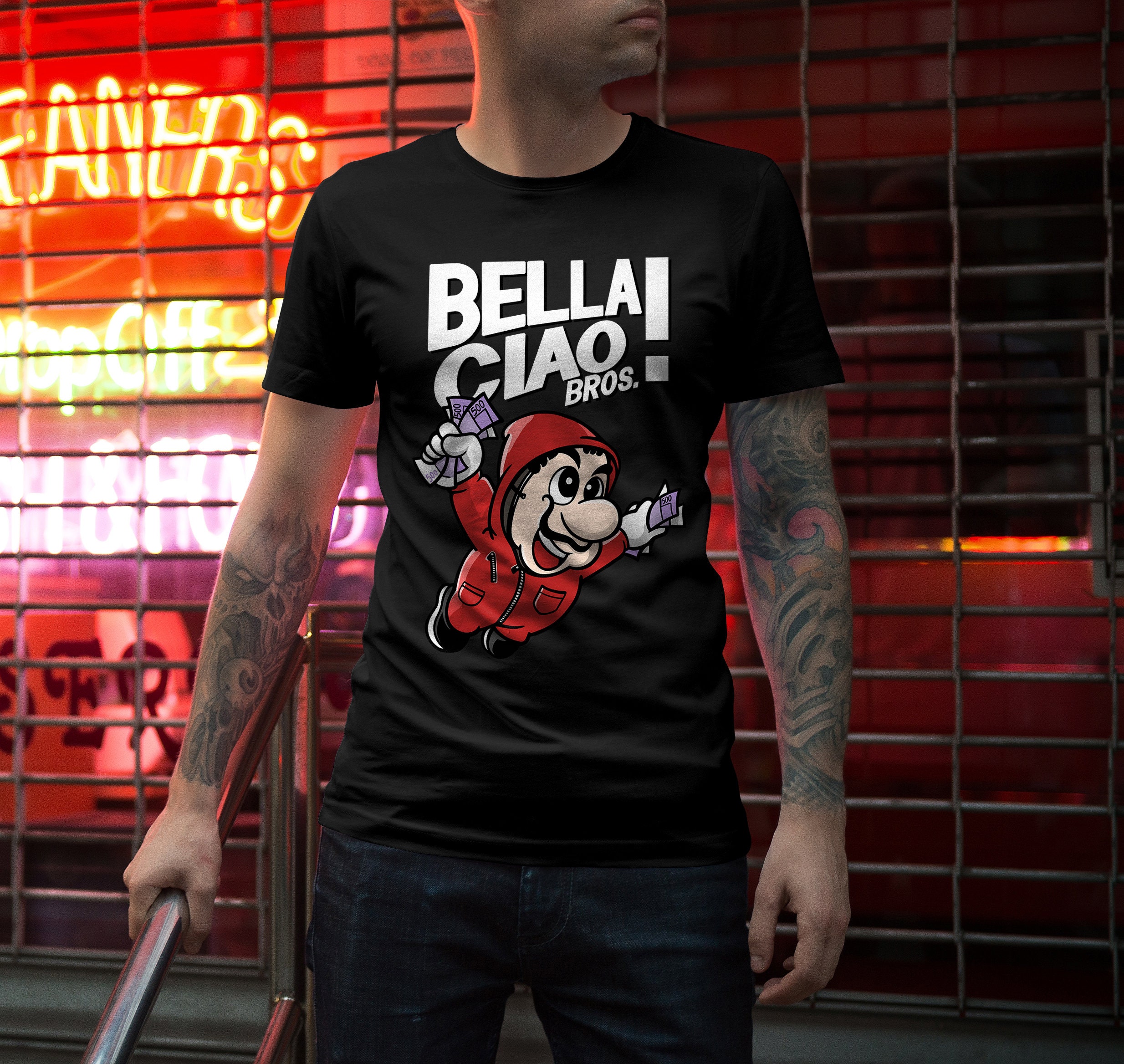 Bella Ciao Bros 1 Mask La Casa Depapel Unisex T-Shirt Bella Ciao Bros 1 Mask La Casa Depapel Unisex T-Shirt