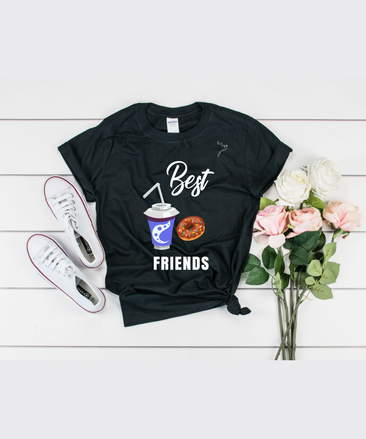 Best Friends Foodie Coffee And Donut Unisex T-Shirt Best Friends Foodie Coffee And Donut Unisex T-Shirt