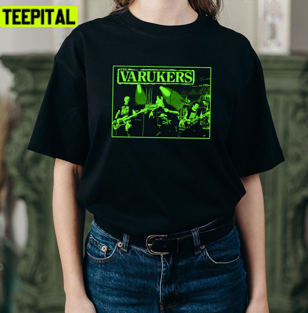 Black And Green Art The Varukers Unisex T-Shirt Black And Green Art The Varukers Unisex T-Shirt