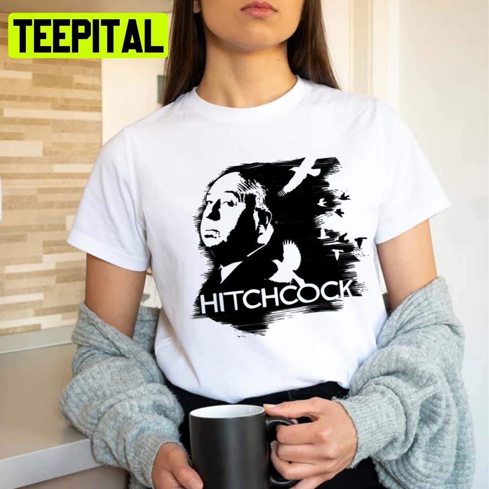 Black Design Alfred Hitchcock Unisex T-Shirt Black Design Alfred Hitchcock Unisex T-Shirt
