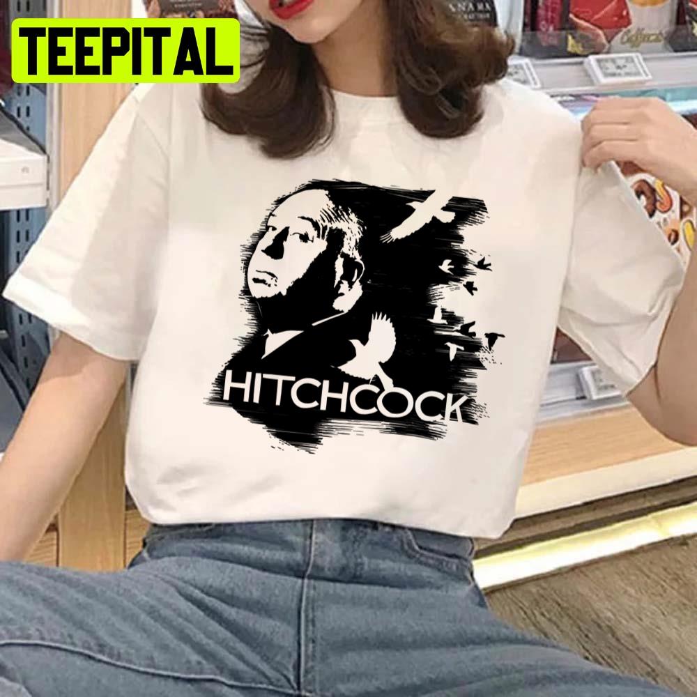 Black Design Alfred Hitchcock Unisex T-Shirt Black Design Alfred Hitchcock Unisex T-Shirt