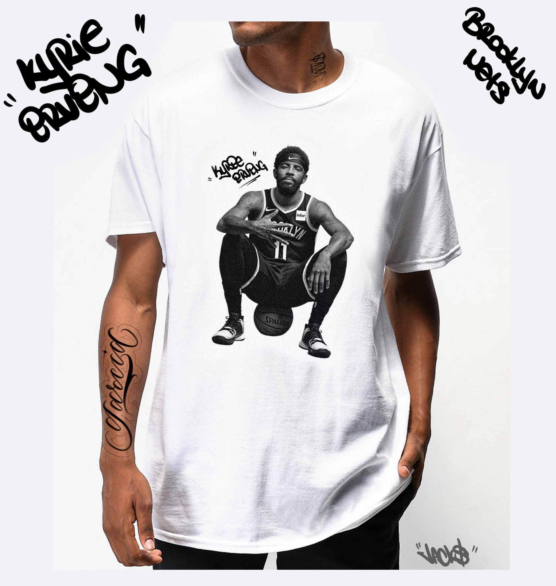 Black White Art Kyrie Irving Unisex T-Shirt Black White Art Kyrie Irving Unisex T-Shirt