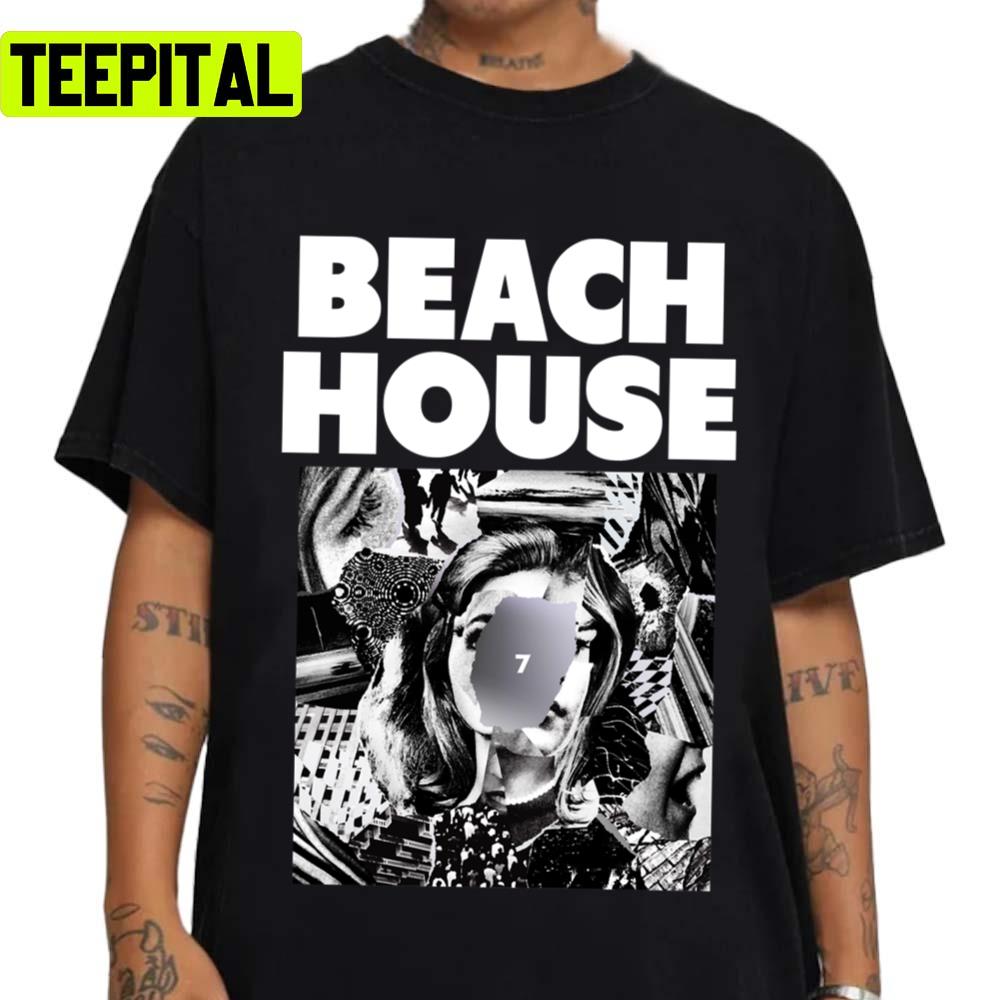 Blackk And White Colors Art Beach House Unisex T-Shirt Blackk And White Colors Art Beach House Unisex T-Shirt